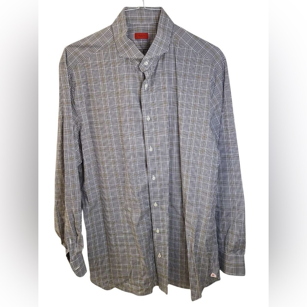 Isaia Men's Classic Checkered Shirt 👔